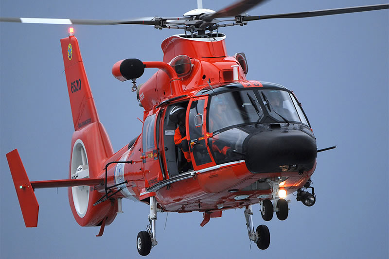 US Coast Guard MH-65D Dolphin Search & Rescue Demo
